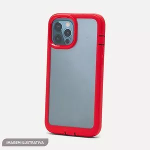 Capinha Para Iphone 12 Pro Max<BR>- Incolor & Vermelha<BR>- 19x10,5x1,5cm<BR>- Reserva