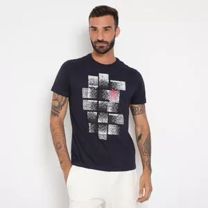 Camiseta Geométrica<BR>- Preta & Branca