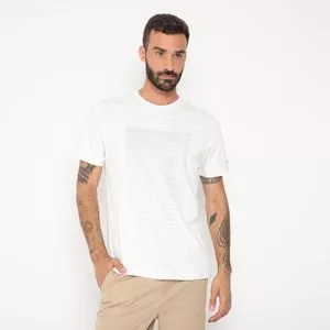 Camiseta Faixas<BR>- Branca