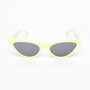 Óculos De Sol Gatinho<BR>- Verde Limão & Preto