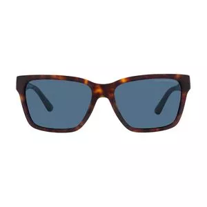 Óculos De Sol Retangular<BR>- Marrom Escuro & Azul Escuro<BR>- Armani
