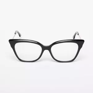 Armação Gatinho Para Óculos De Grau<BR>- Preta & Azul<BR>- Colcci