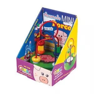 Mini Aramado Porco<BR>- Verde & Vermelho<BR>- 6Pçs<BR>- Toyster