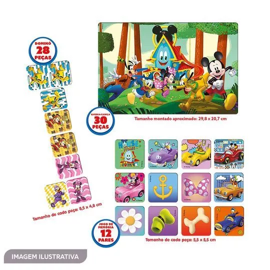 Jogo De Dominó Infantil - Princesas Disney 28 Peças- Toyster