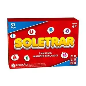 Jogo Soletrar<BR>- Vermelho & Amarelo<BR>- 52Pçs<BR>- Reval