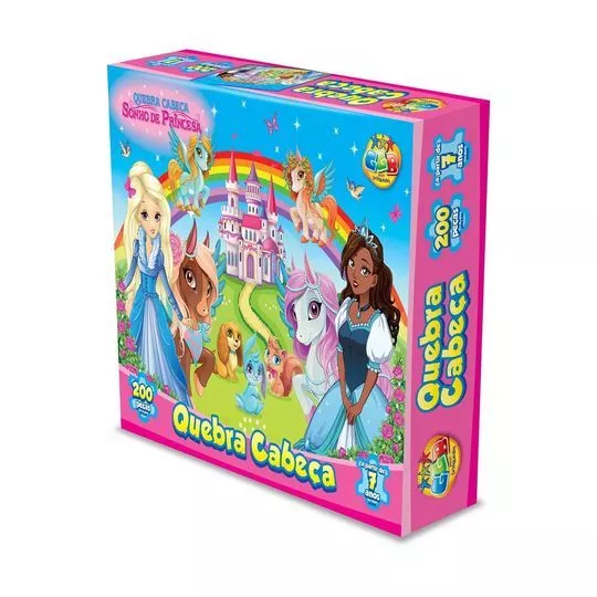 Princesas - Quebra-cabeça - 100 peças Metalizado - Toyster