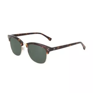 Óculos De Sol Arredondado<BR>- Verde Escuro & Marrom Escuro<BR>- Gap Eyewear