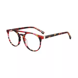 Armação Aviador Para Óculos De Grau<BR>- Vermelha & Preta<BR>- Gap Eyewear