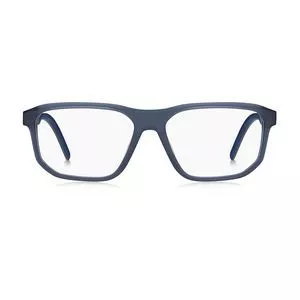 Armação Retangular Para Óculos De Grau<BR>- Azul Escuro & Azul<BR>- Hugo Boss