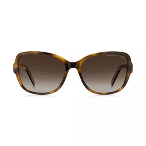 Óculos De Sol Arredondado<BR>- Marrom Claro & Marrom Escuro<BR>- Marc Jacobs