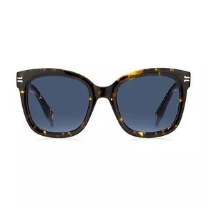 Óculos De Sol Quadrado<BR>- Azul & Marrom Escuro<BR>- Marc Jacobs