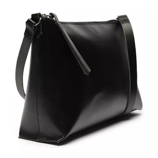 Bolsa Transversal Em Couro- Preta - PRIVALIA - O outlet online de