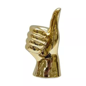 Mão Joia Decorativa<BR>- Dourada<BR>- 16x9x6cm<BR>- BR Continental