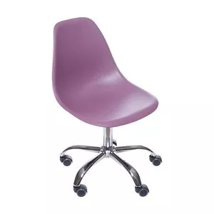 Cadeira Office Eames<BR>- Roxa & Prateada<BR>- 93x47x41cm<BR>- Or Design