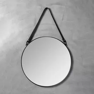 Espelho Adnet<BR>- Preto<BR>- 82xØ50cm