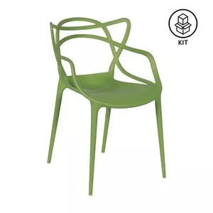Jogo De Cadeiras Solna<BR>- Verde<BR>- 4Pçs<BR>- Or Design