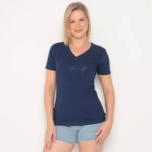 Camiseta U.S. Polo Assn®<BR>- Azul Marinho