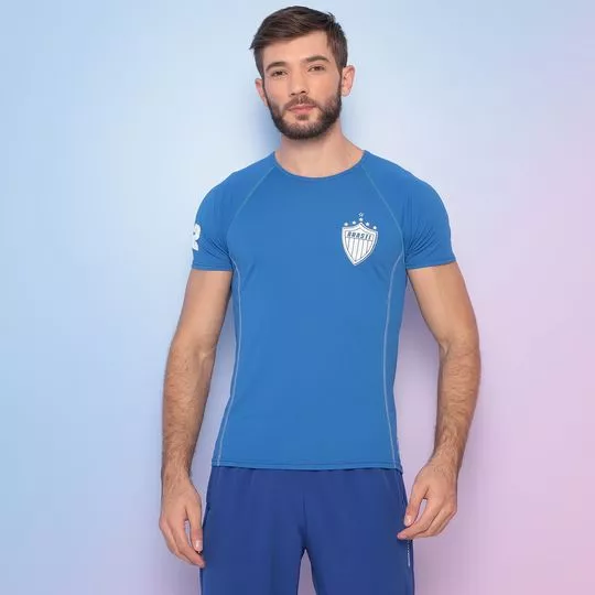 Camiseta Brasil- Branca & Azul- Enfim - PRIVALIA - O outlet online