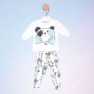 Pijama Panda<BR>- Branco & Preto<BR>- Zigmundi