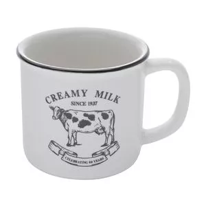 Caneca Creamy Milk<BR>- Branca & Preta<BR>- 260ml<BR>- Lyor
