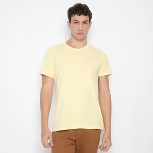 Camiseta Estonada<BR>- Amarelo Claro
