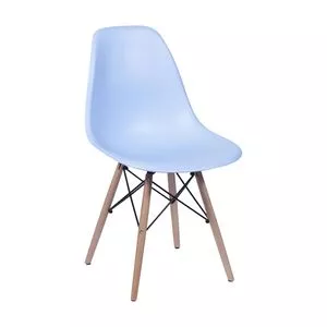Cadeira Eames<BR>- Azul Claro & Bege<BR>- 80,5x46x42cm<BR>- Or Design