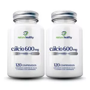 Cálcio 600mg + Vitamina D3<BR>- 2 Unidades<BR>- Nature Healthy