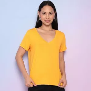 Camiseta Lisa<BR> - Amarela<BR> - Acostamento