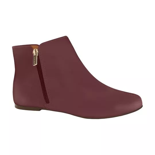 Bota Lisa Com Recortes Vinho VIA UNO PRIVALIA O outlet