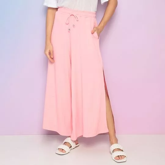 Calça pantacourt rosa bebe sale