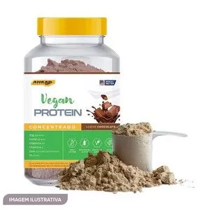 Vegan Protein Concentrado<BR>- Chocolate<BR>- 900g<BR>- Ahead Sports