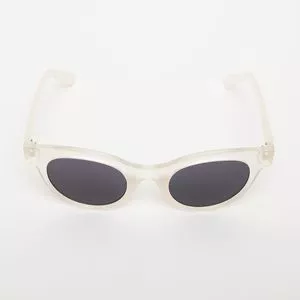 Óculos De Sol Arredondado<BR>- Incolor & Preto
