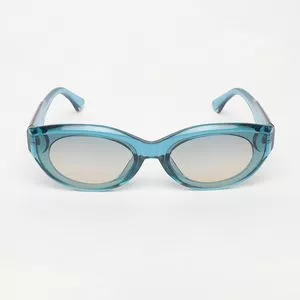 Óculos De Sol Arredondado<BR>- Azul Turquesa