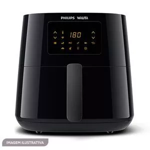 Fritadeira Elétrica Essential XL Conectividade Com Alexa<br /> - Preta<br /> - 6,2L<br /> - 127V<br /> - 2000W<br /> - Philips Walita