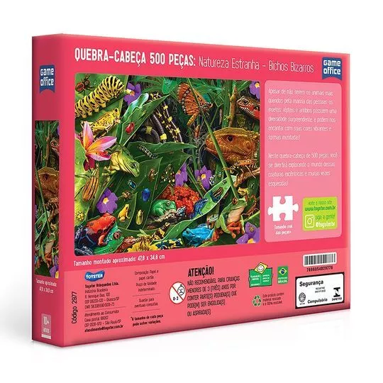 Quebra-Cabeça Natureza Estranha- Pink & Verde- 500Pçs- Toyster - PRIVALIA -  O outlet online de moda Nº1 no Brasil
