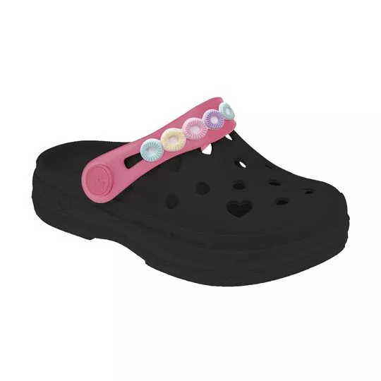 Babuche Aviamentos Preto Pink Kidy PRIVALIA O outlet