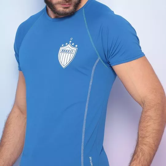 Camiseta Brasil- Azul & Branca- Enfim - PRIVALIA - O outlet online