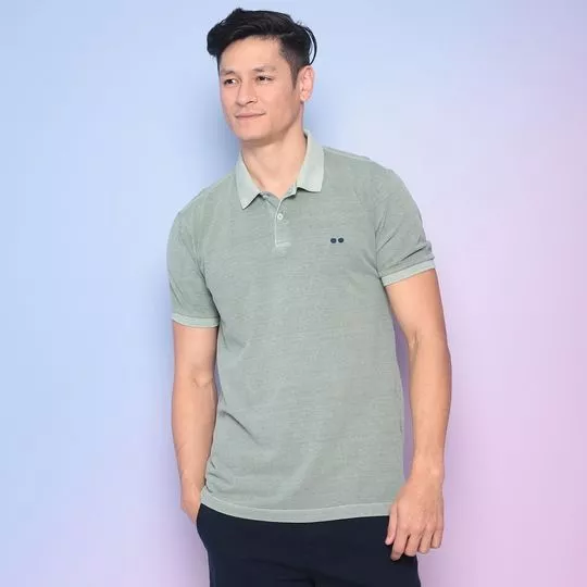 Polo Em Piquê- Verde Claro - PRIVALIA - O outlet online de moda Nº1 no  Brasil