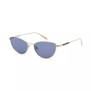 Óculos De Sol Gatinho<BR>- Azul & Prateado<BR>- Longchamp