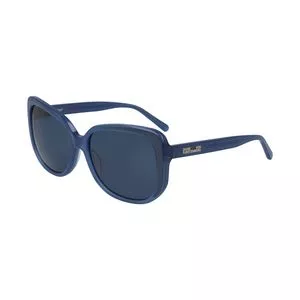 Óculos De Sol Quadrado<BR>- Azul<BR>- DVF