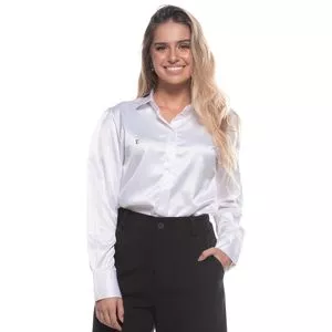 Camisa Lisa<BR>- Branca