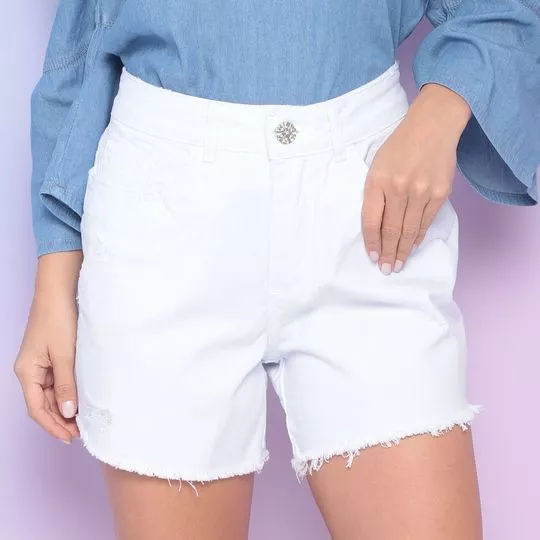 Short shop boyfriend branco