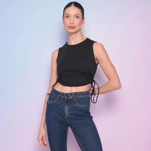 Cropped Canelado<BR> - Preto<BR> - My Favorite Things