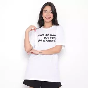 Camiseta Deixa De Show Que Você Não É Paquita<BR>- Branca & Preta
