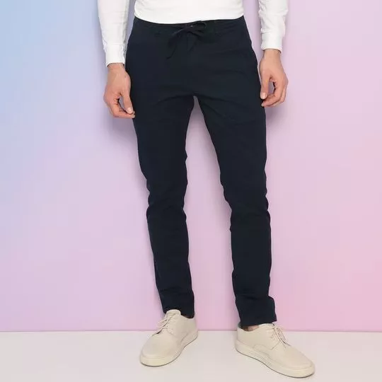 Calça Masculina Jeans Jogger Amarração MR