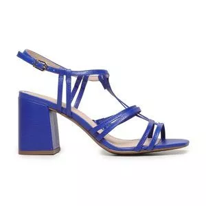 Sandália Com Tiras<BR>- Azul Royal