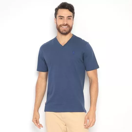 Camiseta U.S. Polo Assn®- Azul Marinho - PRIVALIA - O outlet