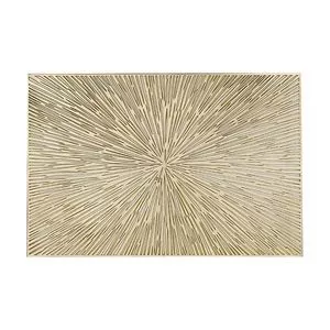 Lugar Americano Abstrato<BR>- Dourado & Marrom<BR>- 45x30cm<BR>- Rafimex