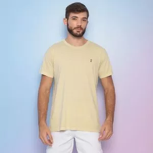Camiseta Com Bordado<BR>- Amarela & Preta