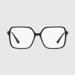 Armação Quadrada Para Óculos De Grau<BR>- Preta<BR>- Vogue